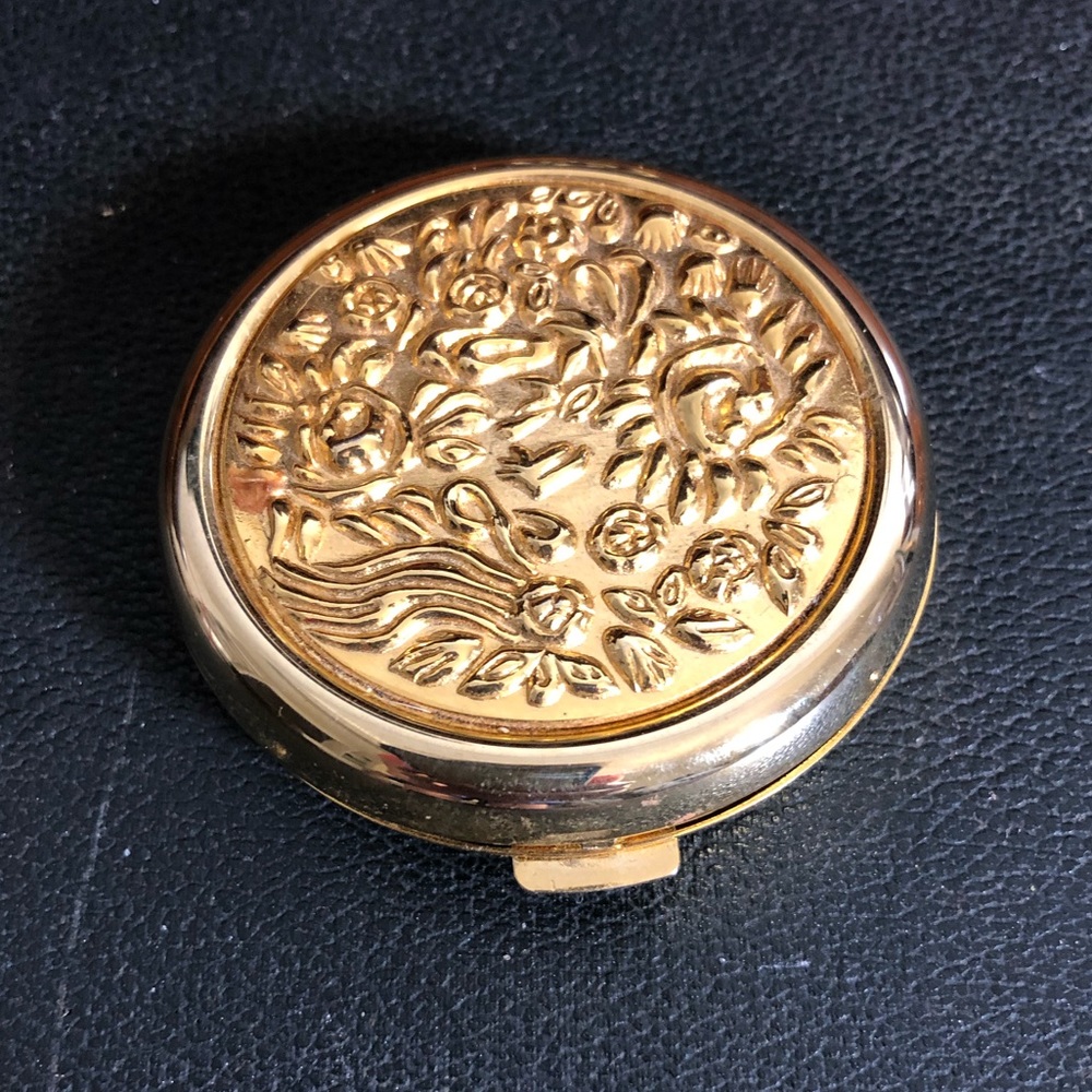 SOLD - Vintage Gold Double Mirror Compact